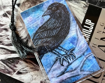 Magical Crow Bookmark: Art Print with Tassel