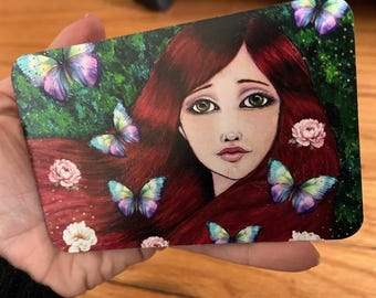 Butterfly Goddess Art Magnet: Whimsical Refrigerator Decor