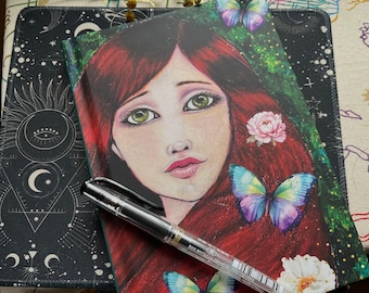 Butterfly Goddess Hardcover Journal: Lined Writing Notebook, Dream Diary (6x8)