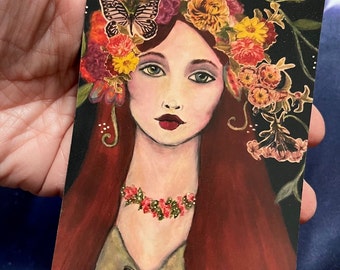 Flower Goddess Art Magnet