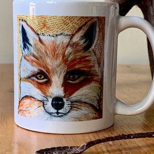 Ceramic Fox Mug, Red Fox Mug, Fox Art, Fox Print, Coffee Mug, Tea Mug, For Fox Lovers image 4