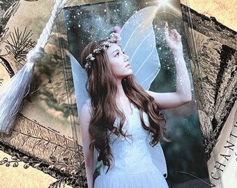 Mini Magical Fairy Bookmark Journal Grimoire Bookmark Digital Collage