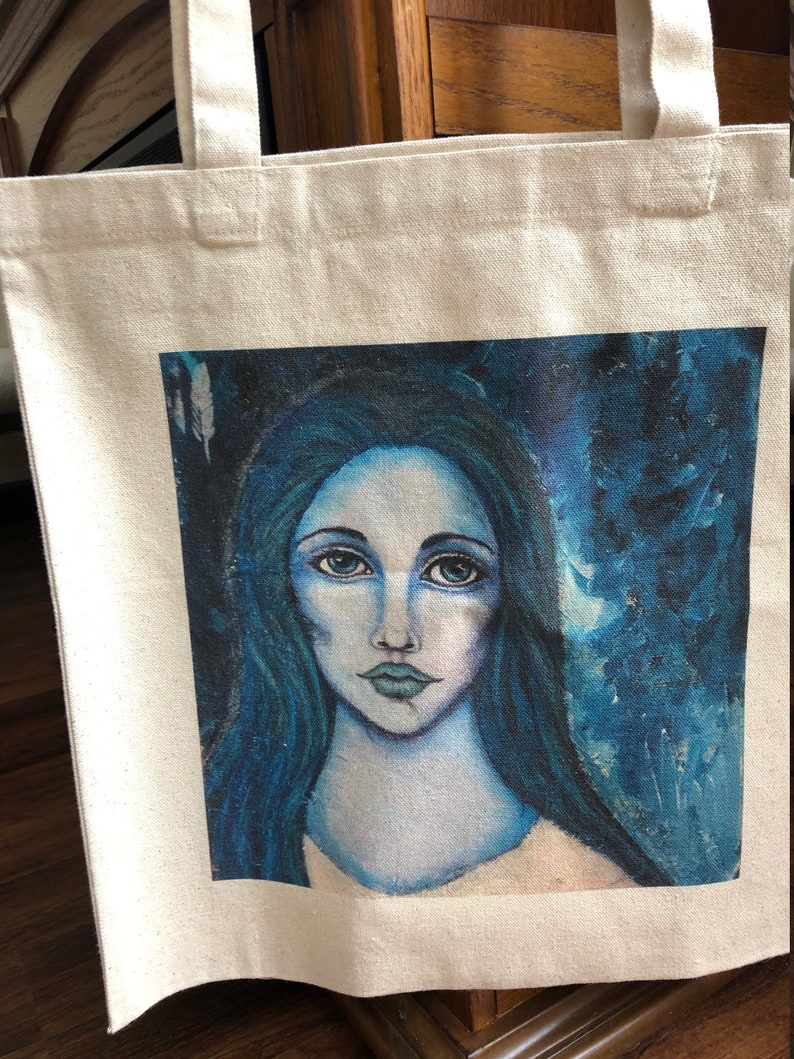 Midnight Maiden Canvas Tote Book Bag Market Bag Gift for Her Eco ...