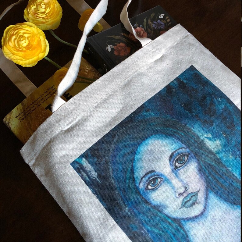 Midnight Maiden Canvas Tote Book Bag Market Bag Gift for Her Eco ...