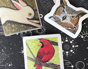 Bunny and Birds Sticker Set