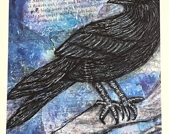 Magical Crow Giclée Art Print: The Morrigan, Corvids (8x10)