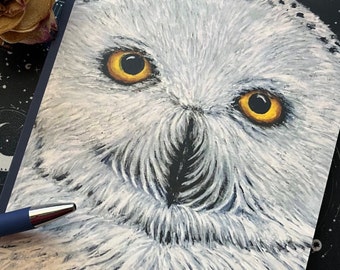 Snowy Owl Softcover Lined Journal 6 x 8 Grimoire Spell Book Dream Diary