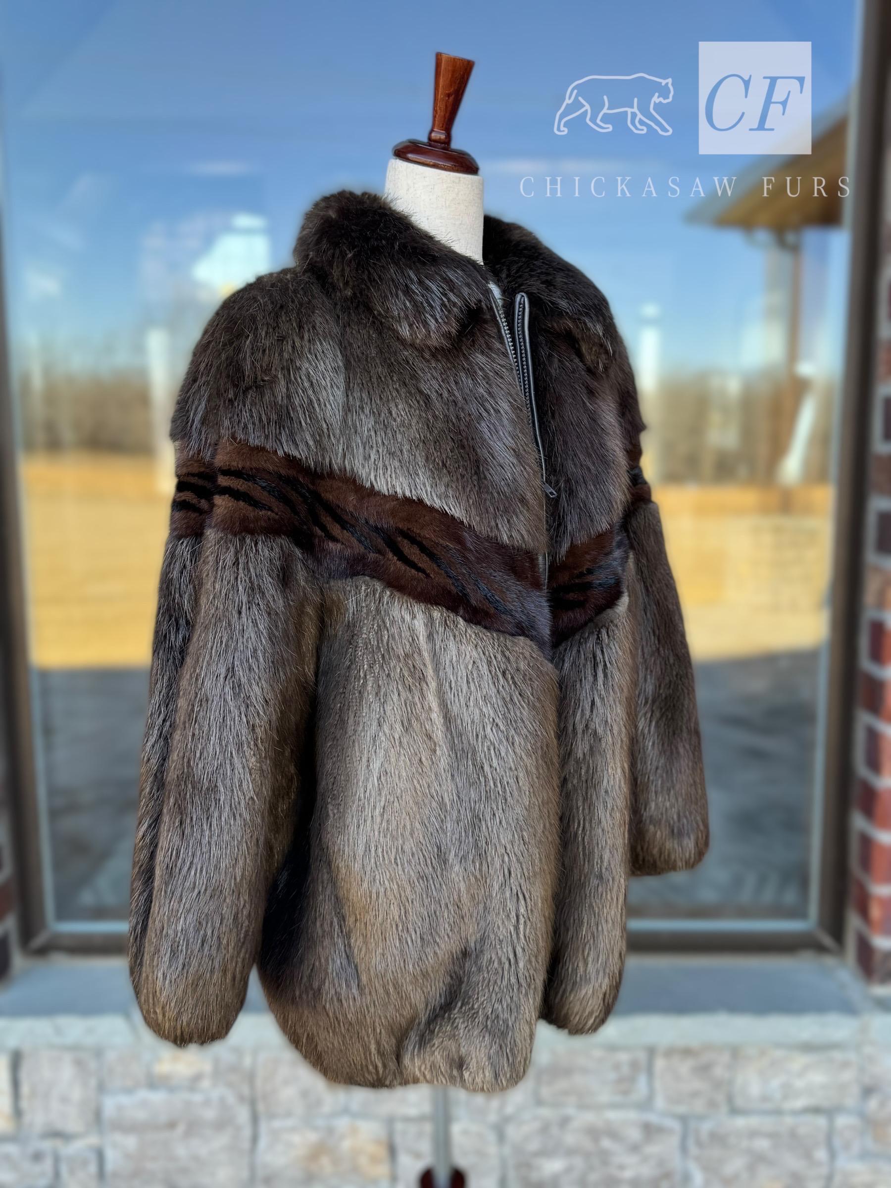 Flemington Furs Real Fur Hat‎ Womens OS Cream Black Striped Vintage Cossack Hat il_fullxfull.4629594876_lomb.jpg main image 2