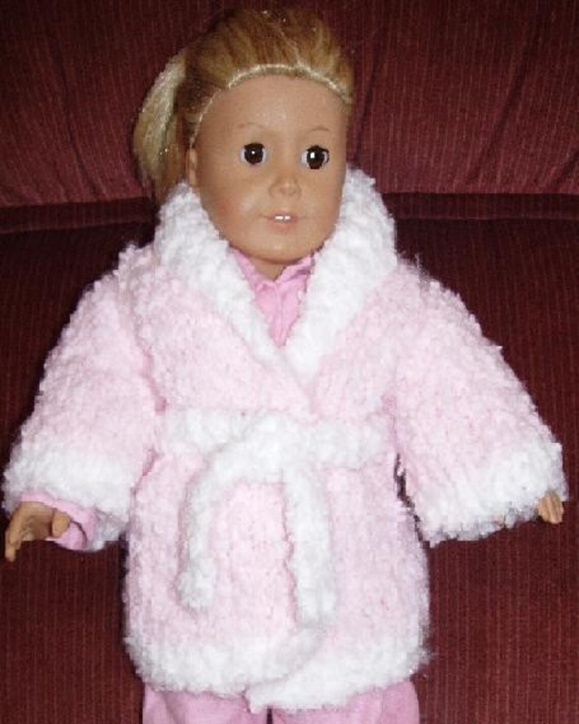 Knit PDF Pattern Doll Bathrobe Etsy