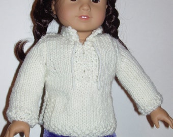 PDF Knit Pattern - Tunic sweater for doll