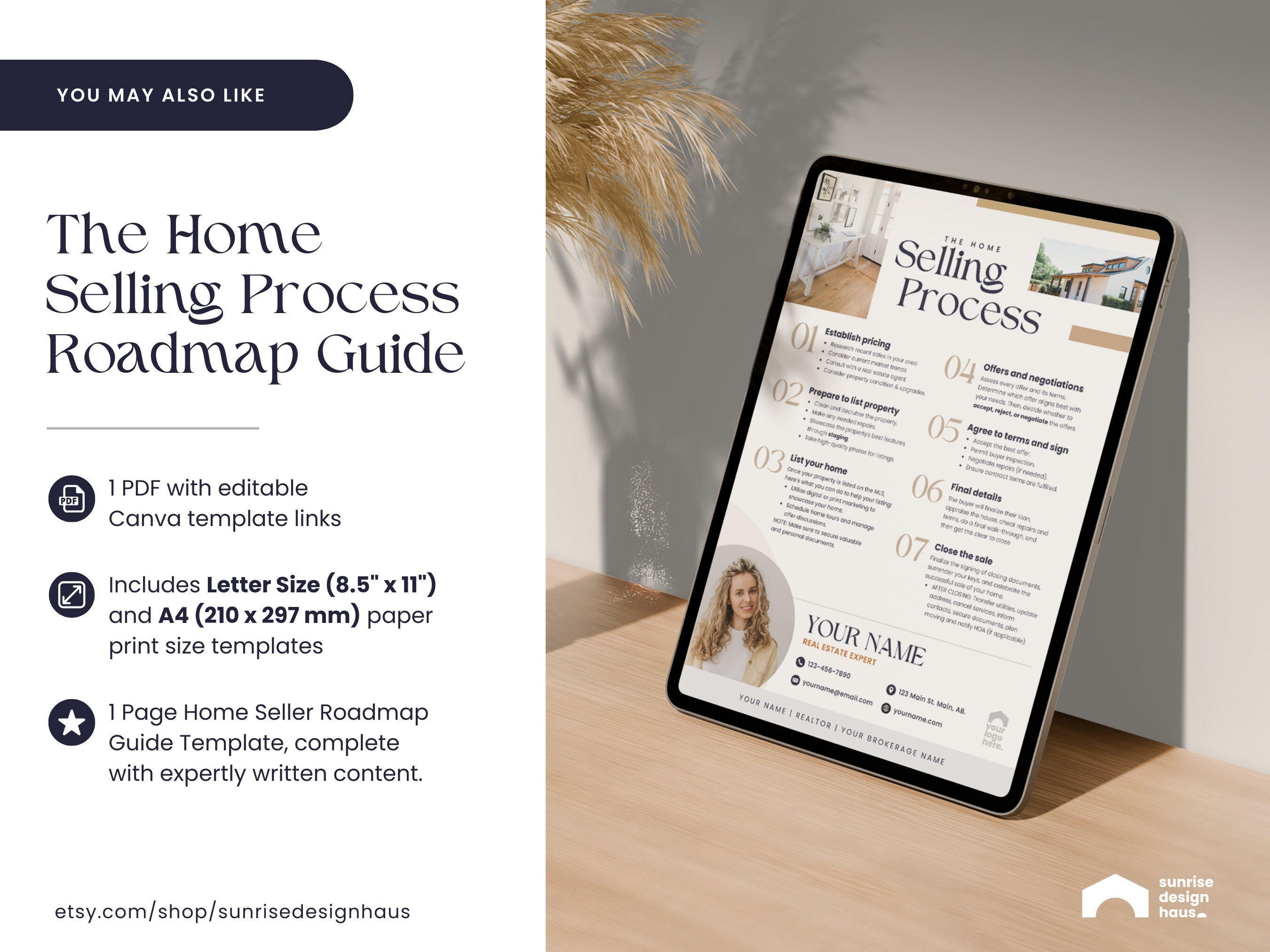 CANVA Home Buyer Roadmap Guide, Home Buying Process, Home Buyer Flyer ...