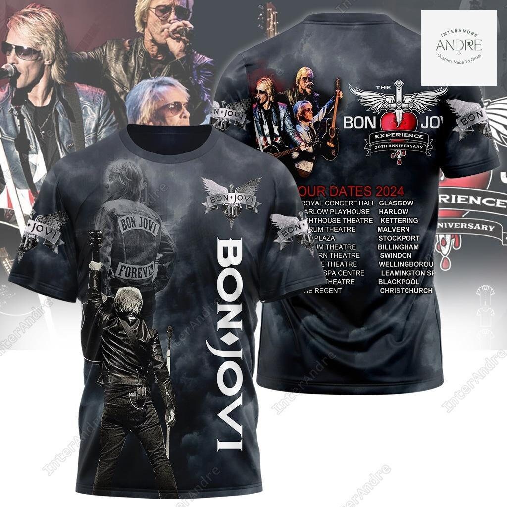 Discover Bon Jovi 2024 Tour , Bon Jovi Concert 2024 Shirt, Bon Jovi Merch, Bon Jovi Lover Gift