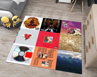 Kanye West CD Rug, Music Inspired Album CD Rug, Music Album Rug, Kanye West Rug, Music Rug, Music Decor,Fantastic Rug,Area Rug,Gifts For Him