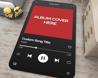 Customizable Music Rug, Your Album Rug, Custom Song Rug, Music Album, Personalizable Rug, Music Rug,Music Decor,Music Room Rug,Gifts for Her