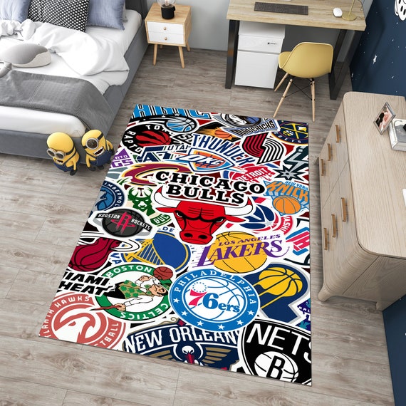 Basketball Rug,Nba Team Rug,Boys Room Rug,Sport Rug,Cool Rugs,Custom Rug,Hypebeast Rug,Area Rug,Personalized Rug,Unique Rug,Gift for Her