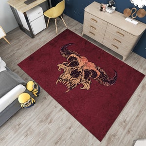 Devil Rug,Satanic Rug,Demon Rug,Gothic Rug,Horror Art Rug,Horror Decor,Fear Rug,Unique Rug,Area Rugs,Custom Rug,Boys Room Rug,Gift for Him