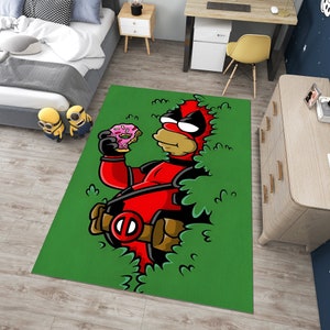 The Simpsons,Legend Rug,Adult Rug,Green Rug,Unique Rug Rug,Fantastic Rug,Cool Rugs,Anime Decor,Custom Rug,Anime Rug,Area Rug,Gifts for Her