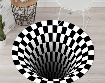 3D Vortex Rug,illusion Rug,Optical illusion Rug,Round Rug,Popular Rug,Home Decor,Area Rugs,Cool Rugs,Rugs for Living Room,Housewarming Gift