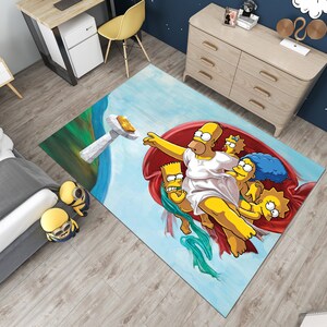Simpsons Rug,Legend Rug,Adult Rug,Colorful Rug,Unique Rug,Fantastic Rug,Cool Rugs,Anime Decor,Custom Rug,Anime Rug,Area Rug,Gifts for Her