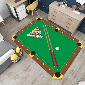 Billiards Rug,Billiards Table Rug,Billiard Balls Rug,Game Rug,Custom Rug,Hypebeast Rug,Area Rug,Personalized Rug,Play Rug,Gift for Her