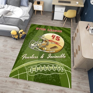 American Football Rug,Football Helmet Rug,Sport Rug,Colorful Rug,Custom Rug,Hypebeast Rug,Area Rugs,Cool Rugs,Sport Decor,Gift for Her