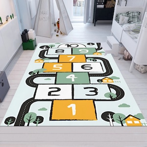 Hopscotch Rug,Fun Rug,Play Rug,Cute Rug,Kids Rug,Colorful Rug,Custom Rug,Nursery Rug,Area Rugs,Play Mat,Nursery Decor,Gift for Kids