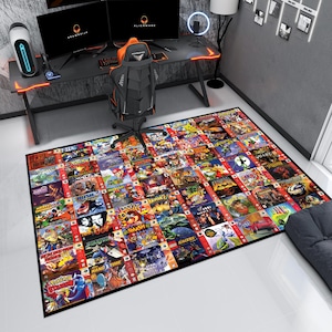 Retro Games Rug,Video Game Rug,Gaming Rug,Gamer Rug,Colorful Rug,Game Decor,Custom Rug,Retro Gaming,Arcade Game Rug,Area Rugs,Gaming Gifts