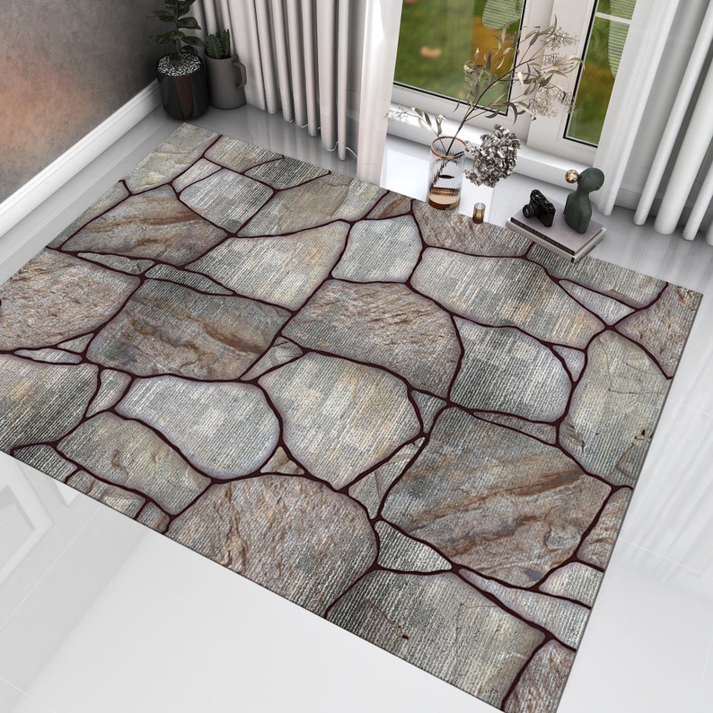 Stone Pattern Rug,stone Rug,pattern Rug,grey Rug,modern Rug,home Decor ...