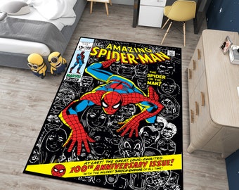 Spiderman Rug,Super Hero Rug,Fantastic Rug,Cool Rugs,Popular Rug,Area Rugs,Nursery Rug,Colorful Rug,Marvel Rug,Gift for Her,Movie Rug