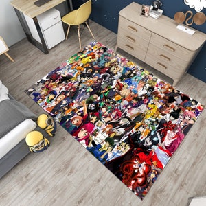Mixed Anime Rug,Manga Rug,Kawai Rug,Cool Rugs,Colorful Rug,Fantastic Rug,Anime Rug,Anime Decor,Nursery Rug,Custom Rug,Area Rug,Gift for Her
