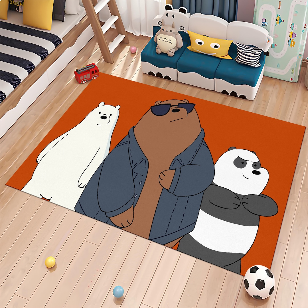 Bare Bears Rug,animals Rug,kids Rug,cartoon Rug,custom Rug,nursery Rug ...