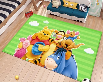 Winnie The Pooh Rug,Child Rug,Kids Rug,Colorful Rug,Custom Rug,Nursery Rug,Cute Rug,Area Rug,Kids Room Rug,Nursery Decor,Gift for Kids