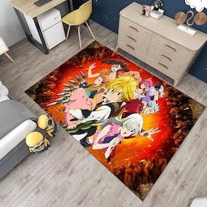 Mixed Anime Rug,Manga Rug,Kawai Rug,Cool Rugs,Colorful Rug,Fantastic Rug,Anime Rug,Anime Decor,Nursery Rug,Custom Rug,Area Rug,Gift for Her