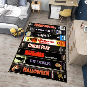 Horror Movie Rug,Movie Rug,Horror Rug,Fear Rug,Popular Rug,Cool Rugs,Fantastic Rug,Horror Decor,Gothic Rug,Unique Rug,Area Rugs,Gift for her