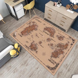 Karte Teppich,Azeroth Weltkarte,World of Warcraft,Coole Teppiche,Beliebter Teppich,Fantastischer Teppich,Geschenk für Sie, Junges Zimmer