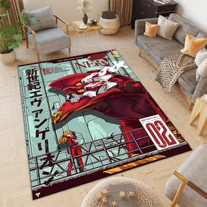 Anime japonês Mevie, decoração de arte moderna, tapete de mangá colorido