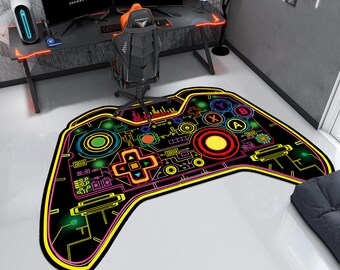 Tapijt gameconsole, gamerkleed, gametapijt, gametapijt, kleurrijk tapijt, speelkamerkleed, gamedecor, aangepast tapijt, coole tapijten, e-sporttapijt, karpetten, gamingcadeau