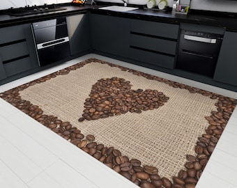 Coffee Rug,Rugs for Kitchen,Non-Slip Rug,Washable Rug, Kitchen Runner Rug, Modern Rug,Area Rug,Custom Rug,Kitchen Decor,Gifts for Mom