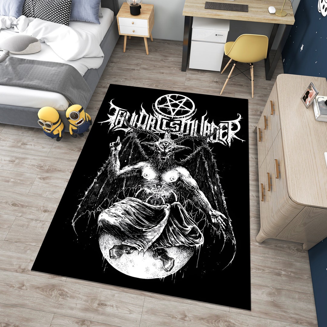 Satanic Devil Area Rug, Gothic Horror Decor - Etsy