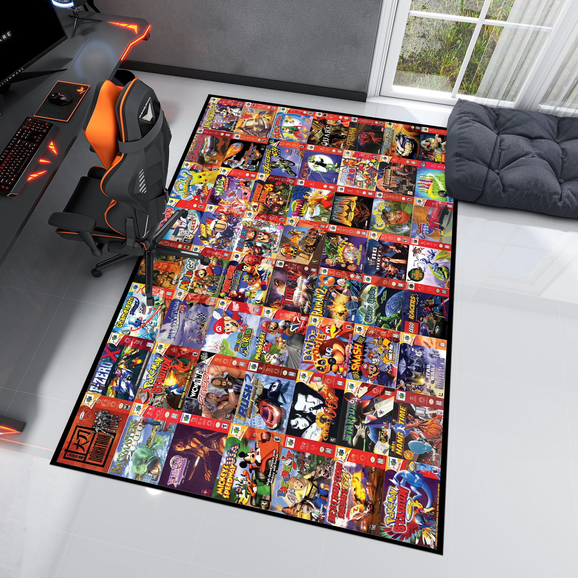 Xbox Game Rug Retro Video Game Rug, Colorful Arcade Design - Etsy