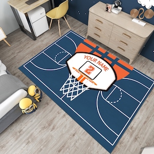 Basketball-Teppich, Spielfeldteppich, personalisierter Teppich, bunter Teppich, Sportteppich, Kinderzimmerteppich, Benutzerdefinierte Teppich, Hypebeast Teppich, Coole Teppiche, Geschenk für sie