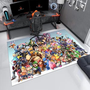 Game Characters Rug, Popular Game Rug, Fantastic Rug,Game Decor, Gaming Rug,Gamer Rug,Colorful Rug,Custom Rug,Game Rug,Area Rug,Gaming Gifts