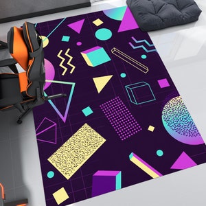 Arcade Rug,Retro Rug,Gamer Rug,Gaming Rug,Game Rug,Geometric Rug,Colorful Rug,Play Room Rug,Custom Rug,E-Sport Rug,Area Rug,Gaming Gifts