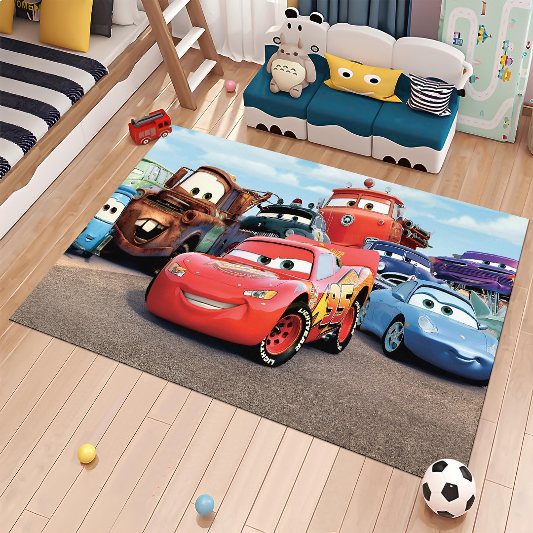 Cars 2 Rug Mcqueen Rug,cars Rug,kids Rug,colorful Rug,custom Rug,nursery Rug ...