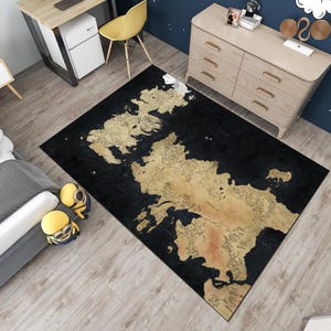 Tapis GOT, carte fantastique, tapis Game of Thrones, tapis carte, tapis unique, tapis fantastique, décoration de film, carpette, tapis de chambre de garçons, cadeaux pour lui