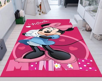 Minnie Mouse Pink Rug, Soft Nursery Decor