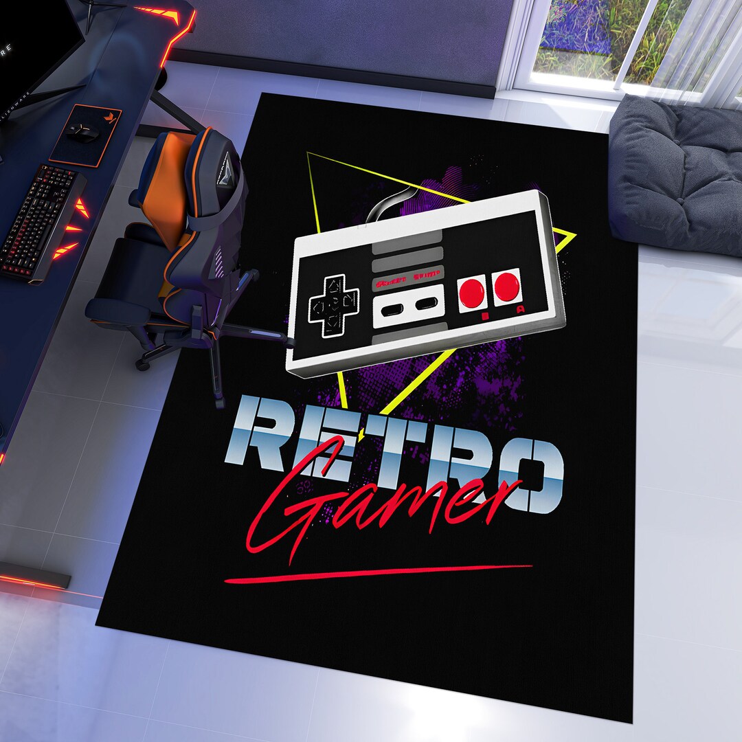 Retro Gamer Console Rug,gamer Rug,gaming Rug,game Rug,play Room Rug ...