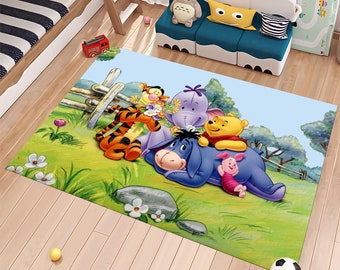 Winnie The Pooh Rug,Winnie Rug,Kids Rug,Colorful Rug,Custom Rug,Nursery Rug,Cute Rug,Area Rug,Kids Room Rug,Nursery Decor,Gift for Kids