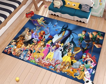 Cartoon Princesses Rug, Soft Nursery Decor Carpet, Newborn-Kids Gift Rug