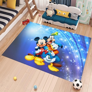 Cartoon Rug,Mickey Mouse Rug,Kids Rug,Colorful Rug,Custom Rug,Nursery Rug,Cute Rug,Area Rug,Kids Room Rug,Nursery Decor,Gift for Kids